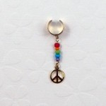 Rainbow Peace ear cuff by KC Dragonfly