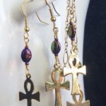Deluxe Egyptian Ankh ear cuff and earring set by KCDragonfly 177×300