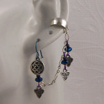 Celtic Purple Earcuff and Matching Earring in Sterling Silver & Niobium