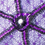 KC Dragonfly – Black and Purple Spider Web parasol – center