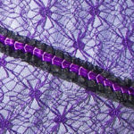 KC Dragonfly – Black and Purple Spider Web parasol – detail web and rib