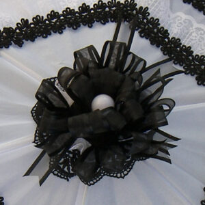KC Dragonfly - Black and White Mae West wedding parasol v2.jpg - bow details