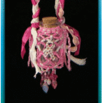 KC Dragonfly – Breast Cancer Tribute beaded bottle – closeup