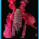 KC Dragonfly – Pink Flamingo beaded bottle – closeup