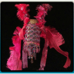KC Dragonfly – Pink Flamingo beaded bottle – closeup 2