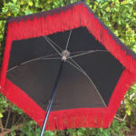 KC Dragonfly - Black and Red Fringed parasol - interior