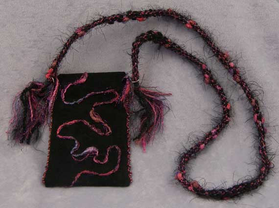 Path of the Dragonfly Amulet Bag - back by KCDragonfly