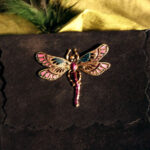 KC Dragonfly Art Deco Dragonfly cell phone bag – flap detail