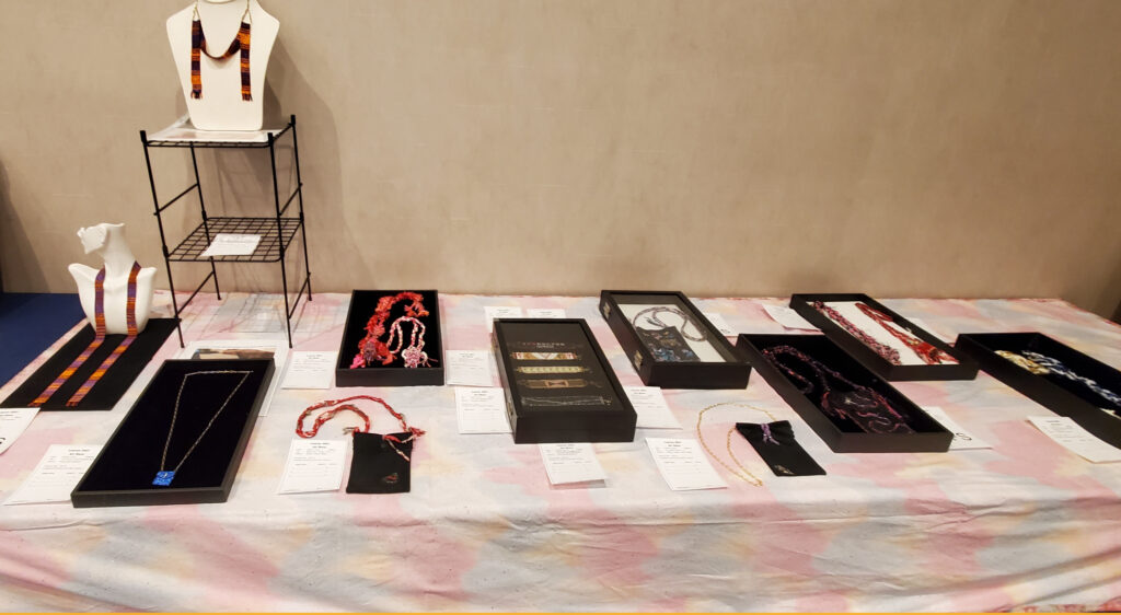 KC Dragonfly's exhibit at Loscon 47's 2020 Art Show setup 2