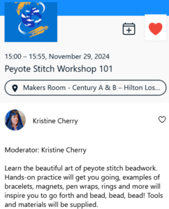 Loscon 51 Maker's Class - Basic Peyote Stitch